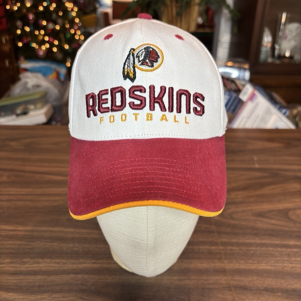 Adidas Washington Redskins NFL Football Strapback Hat OSFM White Red NWOT - Picture 4 of 14